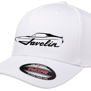1971-74 AMC Javelin Outline Design Flexfit Hat - Structured Baseball Cap For Car Fans