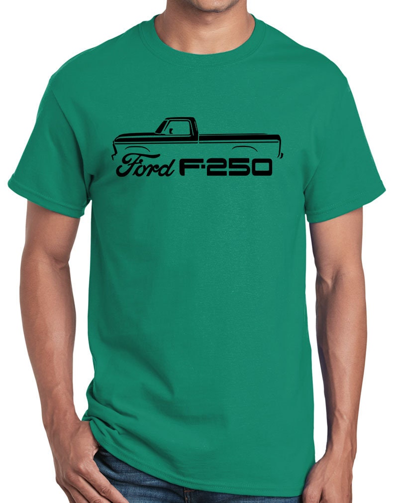 Vintage Ford F100 F150 F250 F350 4x4 Custom Personalized Cotton T-Shirt – Gildan