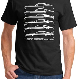 1967-2021 Shelby GT500 Mustang Evolution Classic Outline Design Tshirt