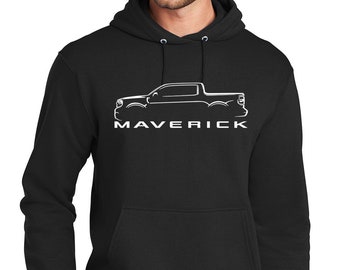 2021 2022 2023 Ford Maverick Truck Classic Outline Design Hoodie Sweatshirt