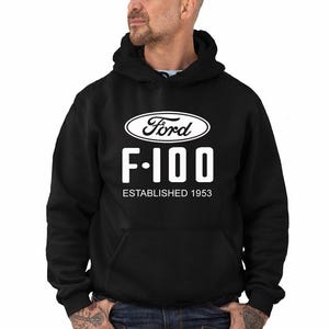 Ford F100 Pickup Truck Established Design Hoodie Sweatshirt