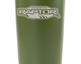 Ford Bronco Raptor Truck Logo Design 20oz Stainless Steel Tumbler
