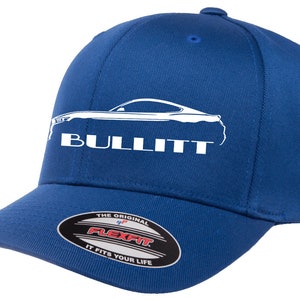 2019 2020 Bullitt Ford Mustang Classic Outline Design Flexfit 6277 Baseball Hat Cap