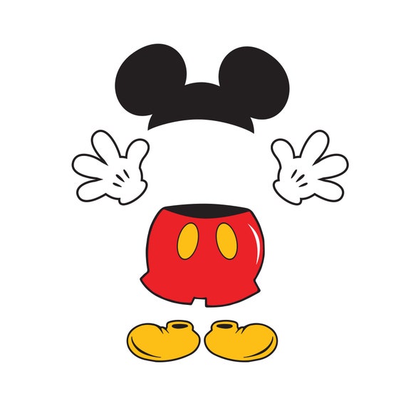 Mickey Mouse Mickey Ears Mickey Pants Mickey Hands Digital - Etsy