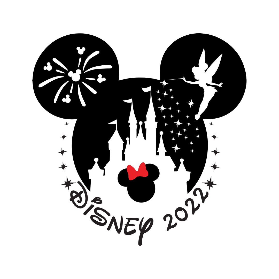 Mickey Ears Tinker Bell Castle Minnie 2022 Silhouettes Etsy