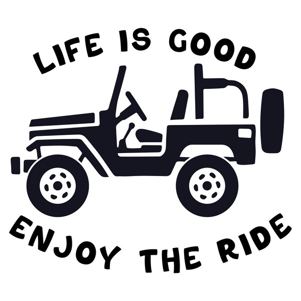 JEEP Decal, Enjoy the Ride, 2024 - Silhouettes Digital Download, SVG, PNG, Cricut, Silhouette Cut File, Vector Instant Download