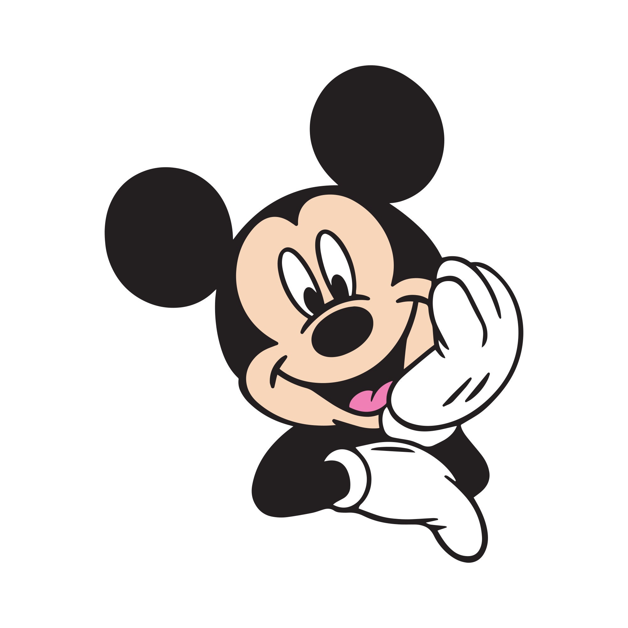 Mickey Mouse Head Silhouette Vector Svg And Png Digital Ph