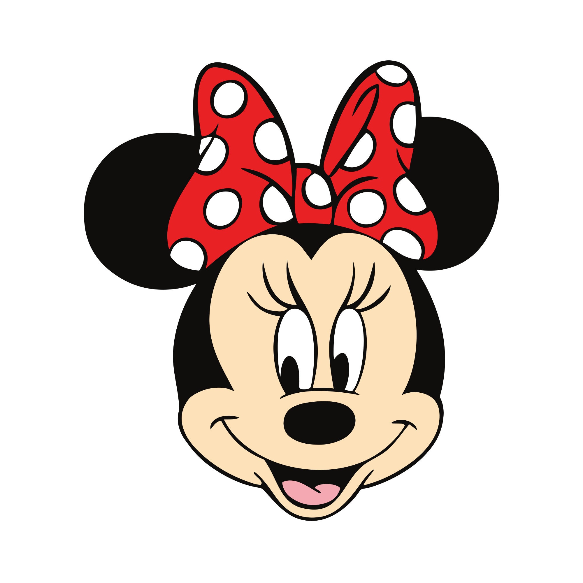 Minnie Mouse Face - Etsy