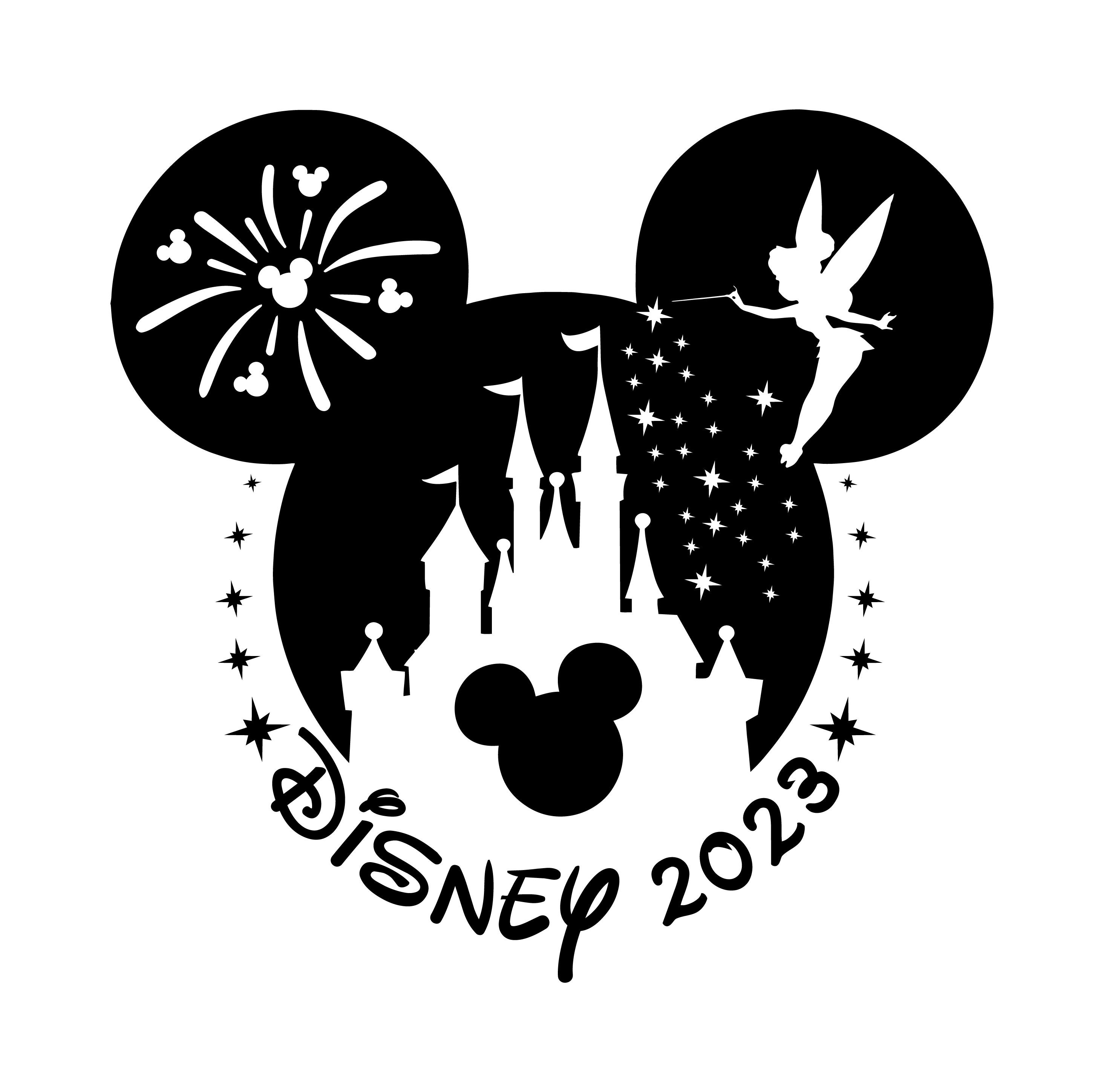 Mickey Ears Tinker Bell Castle Mickey 2023 Silhouettes Etsy