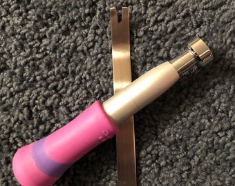 Pink and Purple Tacker Tool for Needlepoint and Quilting