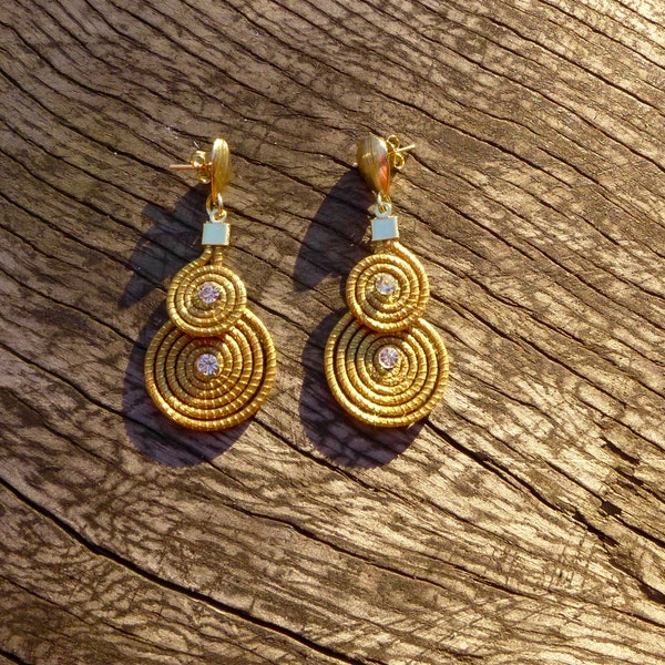 Vegetal Gold Earrings - Capim Dourado