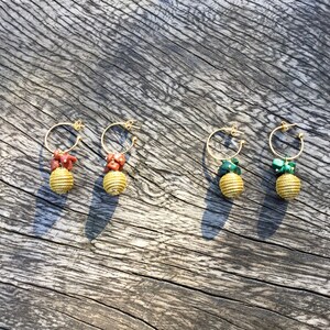 Vegetable Gold Earrings - Capim Dourado