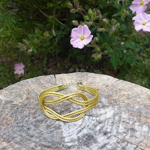 Vegetable Gold Bracelet - Capim Dourado - Handmade