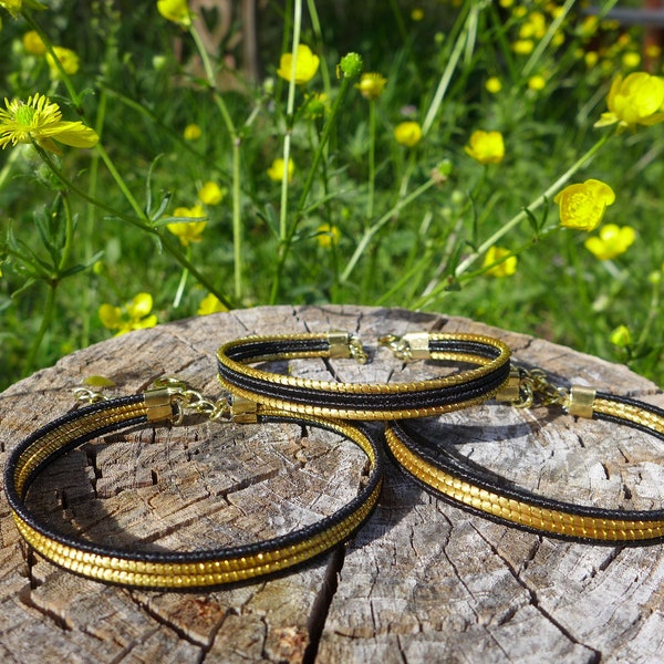 Bracelet en Or Végétal- Capim Dourado- Fait Main