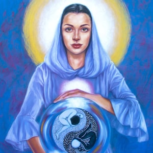 Lady Mary, Mother Mary, Ascended Masters, Portrait, Divine Feminine, Sacred Art, Ascension, Intuitive Art