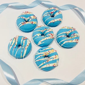 Blue Donut Bath Bomb | Bath Bomb | Gift | Kids Bath Bomb | Birthday | Christmas | Donut Bath Bomb | Small Bath Bomb | Wedding | Gift Box