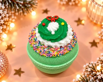 Christmas Wreath Bath Bomb | Christmas Bath Bomb | Bath Bomb | Gift | Kids Bath Bomb | Christmas | Gift | Christmas Gift | Treat | Christmas