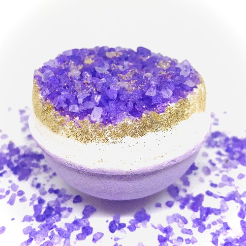 Amethyst Geode Mega Bath Bomb Gift Set Etsy