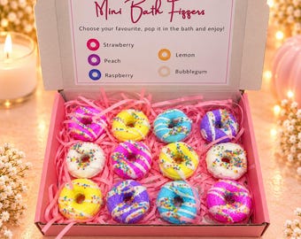Mini badbommen cadeauset | Badbommen cadeauset | Verjaardagscadeau | Origineel cadeau | Cadeau voor kinderen | Handgemaakt in het VK | Kerstcadeau