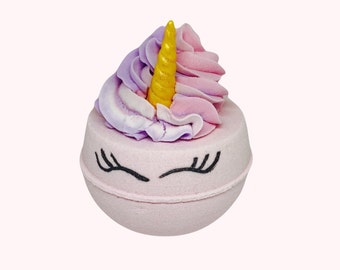 Bombe de bain Licorne | Bombe de bain | Bombe de bain | Cadeau | Bombe de bain pour enfants | Pour elle | Bain pétillant | Dorloter | Traiter | Amour de soi | Noël