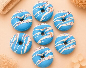 Blue Donut Bath Bomb | Handmade Bath Bomb | Bath Fizzy | Kids Bath Bomb | Self Care Treat | Birthday Gift | Novelty Gift