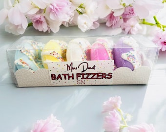 Mini Donut Badebomben Geschenk Set | Badekomet | Geburtstag | Geschenk | Hochzeit Gastgeschenke Kinder Badekomet | Weihnachten | Handarbeit | Kleine Badekomet