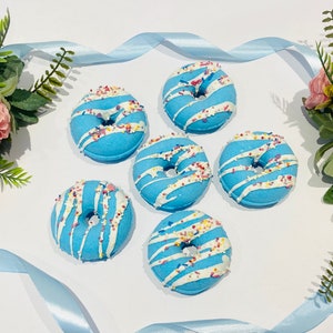 Blue Donut Bath Bomb | Bath Bomb | Gift | Kids Bath Bomb | Birthday | Christmas | Donut Bath Bomb | Small Bath Bomb | Wedding | Gift Box