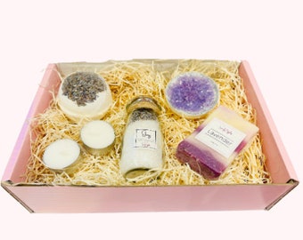 Purple Gift Box | Bath Bomb Gift Box | Bath Bombs | Bath Salts | Bath Bomb | Bath Salt | Pamper | Gift | Gift Idea | Handmade | Birthday