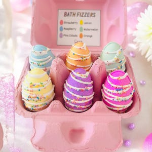 Ei Badekometen | Ostereier | Badekomet | Geschenk | Kinder Badekomet | Verwöhnen | Geburtstag | Hochzeit Gunsten | Geschenkbox | Selbstfürsorge | Mini Badebombe