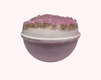 Rose Quartz Bath Bomb |  Large Bath Bomb | Rock | Crystal BathBomb | Gift | Gift Set | Christmas | Rose Quartz | Bath Bombs | Bath Bomb Gift