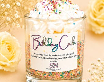 Whipped Wax Birthday Candle | Novelty Candle | Birthday Gift | Handmade UK | Candle |