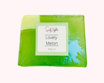 Melon Soap Bar | Soap Bar | Handmade Soap | Gift | Fruity | For Her | Pamper | Relax | Colourful Soap | 100g | U.K. Made Soap | Kids Soap