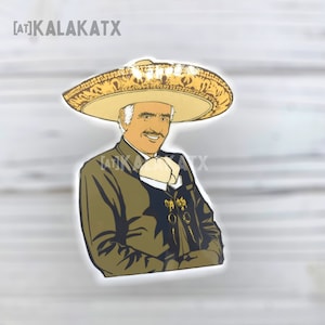 Vicente Fernandez Adesivo in vinile lucido / Adesivo fatto a mano per bottiglie d&#39;acqua, laptop e agende / Kalaka Tx