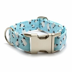 Sheep on Blue Dog Collar