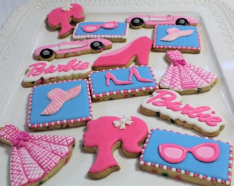 Barbie movie cookies, deliciously cute!  Please note: no shipping outside Maryland DC or VA