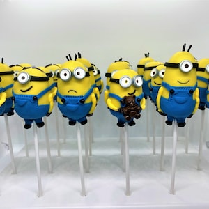 Please note: No shipping outside MD, DC, VA. Minion Cake Pops  Minimum order 1 dozen.