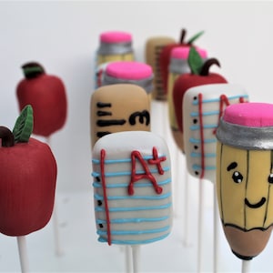 Back to school, teacher appreciation, pre-k, first grade, cake pops.   Please note: No shipping outside MD, DC or VA.