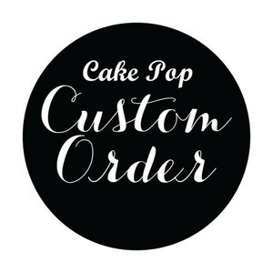Custom cake pop orders available - your design, your colors, your flavor!  Sold by the dozen. No shipping outside MD, DC, VA
