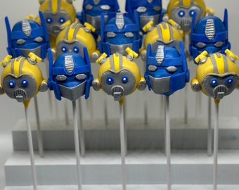 Transformer cake pops, children's parties, boy/men gifts. Sold by the dozen. No shipping outside Maryland, DC and Virginia.