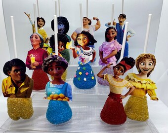 Please note: No shipping outside MD. Encanto character cake pops - sold by the dozen.