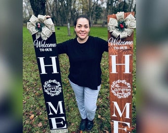 Front Door Wreaths FREE SHIPPING Front Door Decor Family Sign Welcome Home Front Door Sign Welcome Sign Family Name Sign Family Tree