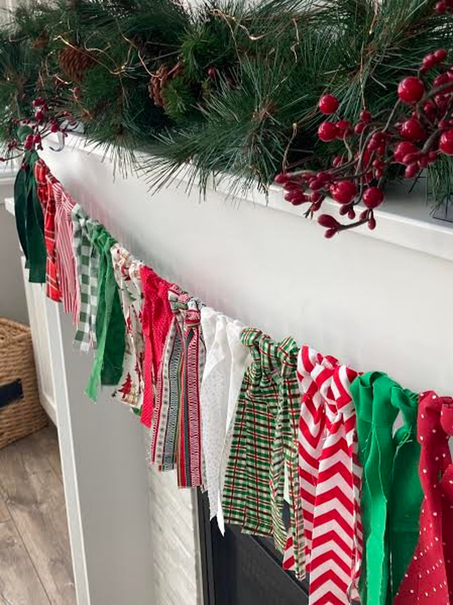 Christmas Fabric Tassel Garland Etsy