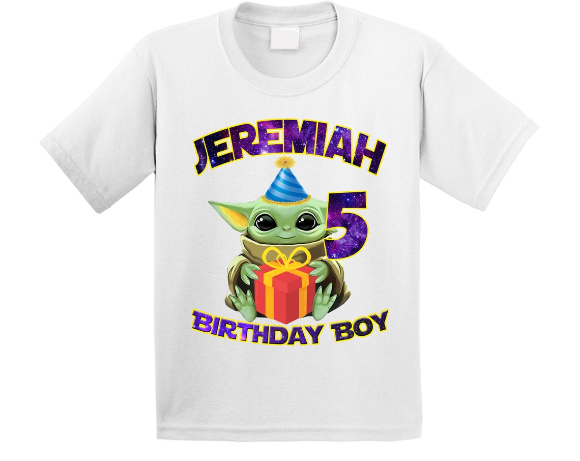 Personalized Baby Yoda Birthday Shirt Family Birthday Baby | Etsy