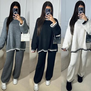 Warm Pants Women Women's Knitted Set Autumn And Winter Knitting