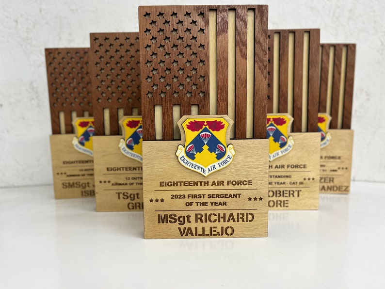 Customizable Any Logo Military Wooden Award Plaque: Promotion Gift - Etsy