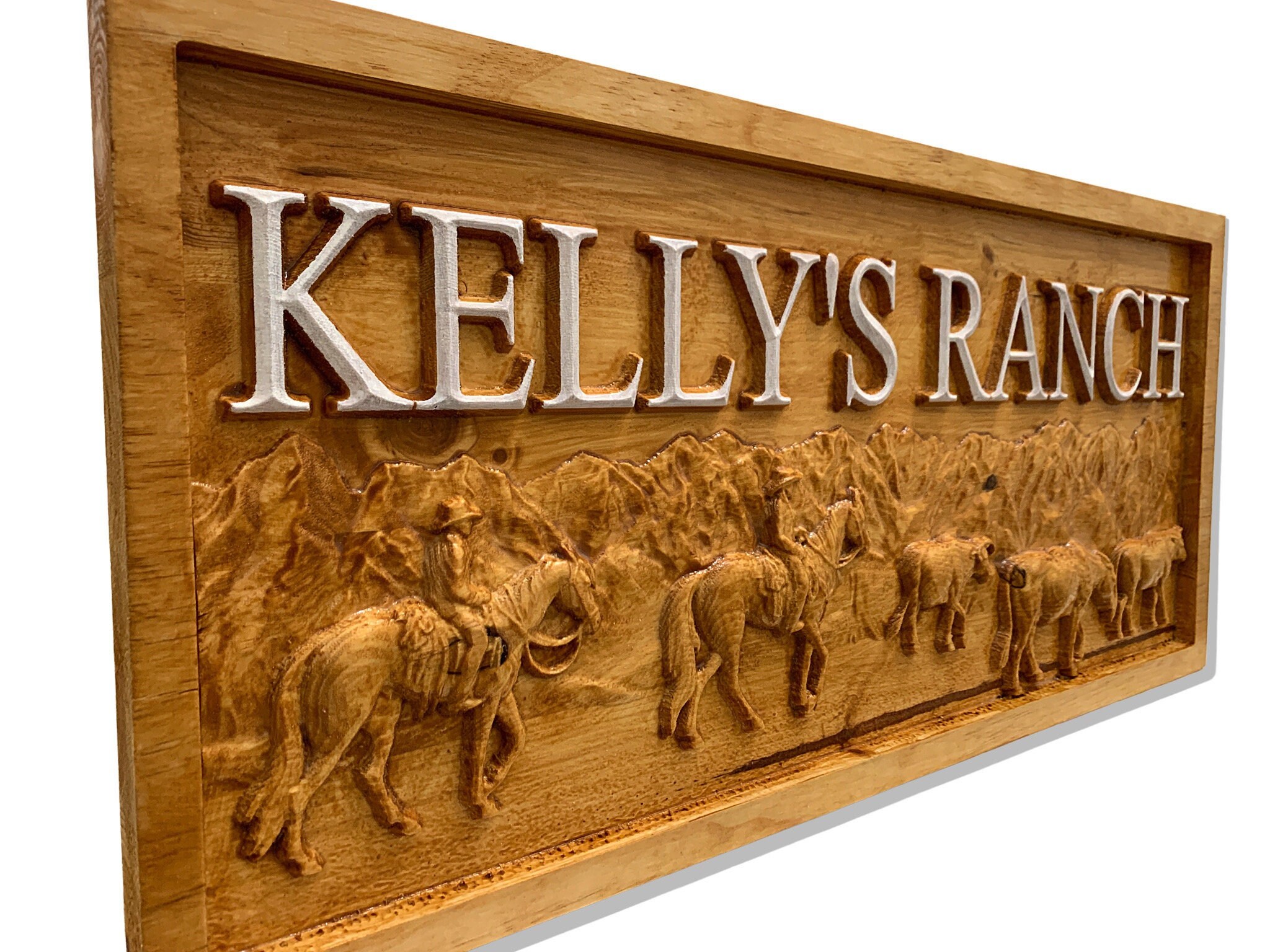 3D Rustic Wood Ranch Sign Personalized Gift Custom Wood Sign - Etsy
