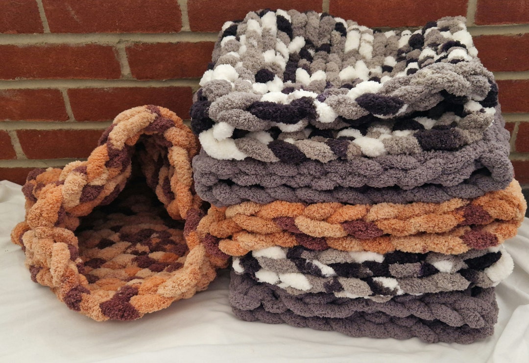 Chunky Soft Handmade Cat Cozy Blanket Etsy UK