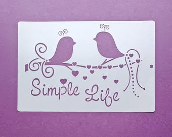 Stencil Deco Vida Sencilla 447