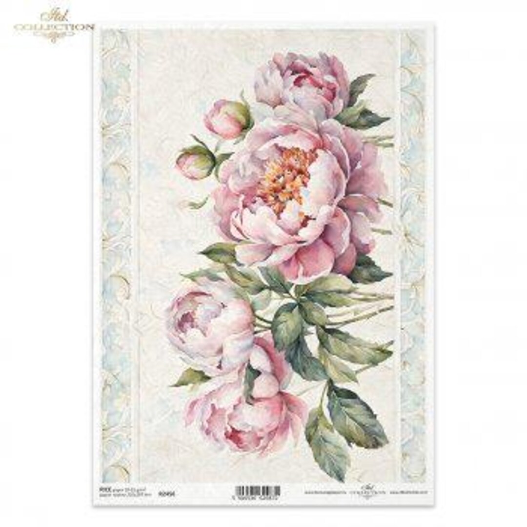 Peony Rice Paper Peonies R2456 823 Rice Paper Decoupage Fiber Paper Motif Paper Napkin ...