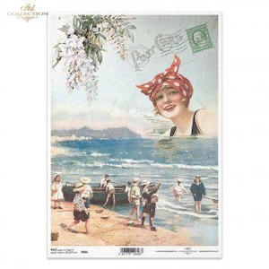 Maritim R0944 125 Papel de arroz decoupage papel de fibra motivo guardanapo de papel técnica decoupage papel scrapbook papel